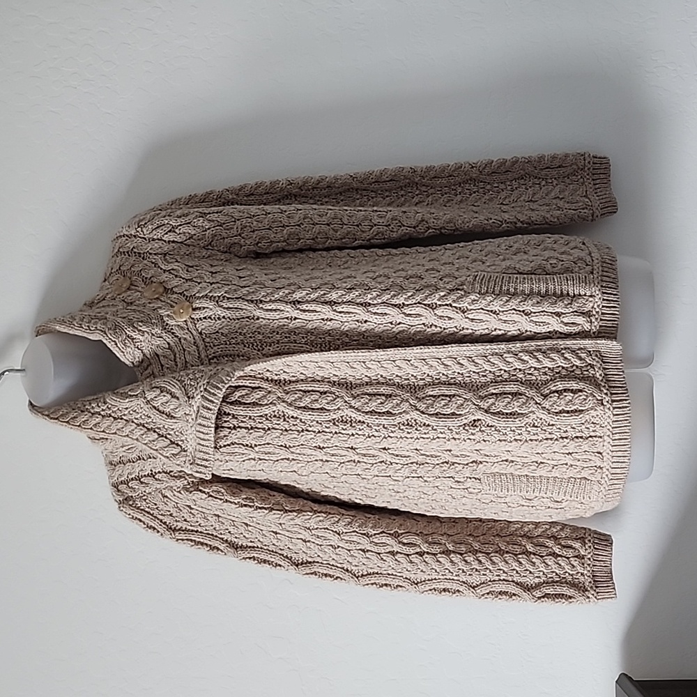 Aran Mor 100% Merino Wool Cardigan wrap